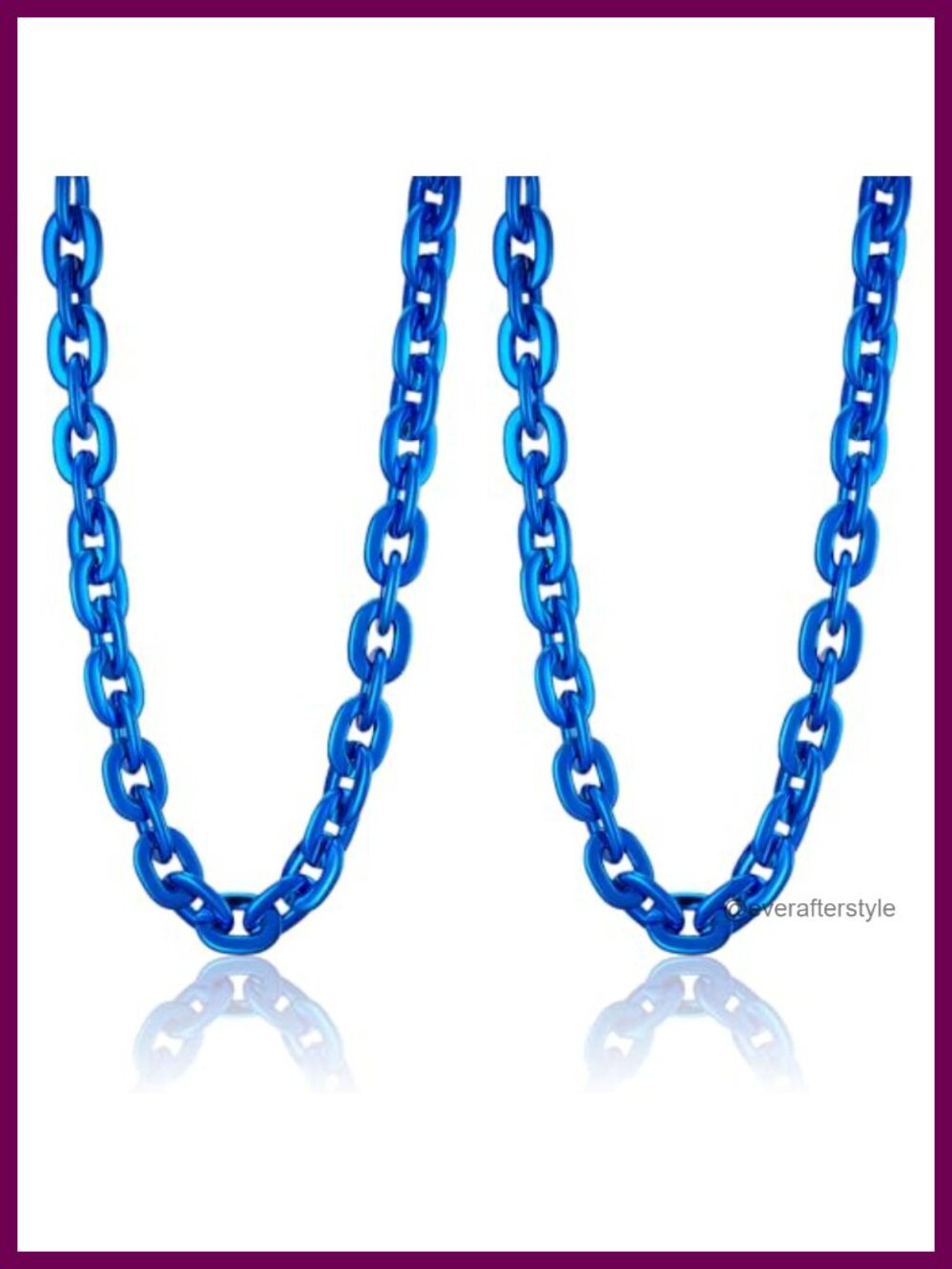 Gold Plated Plastic Chain Necklace 39-Inch Large Statement Party Jewelry Gift